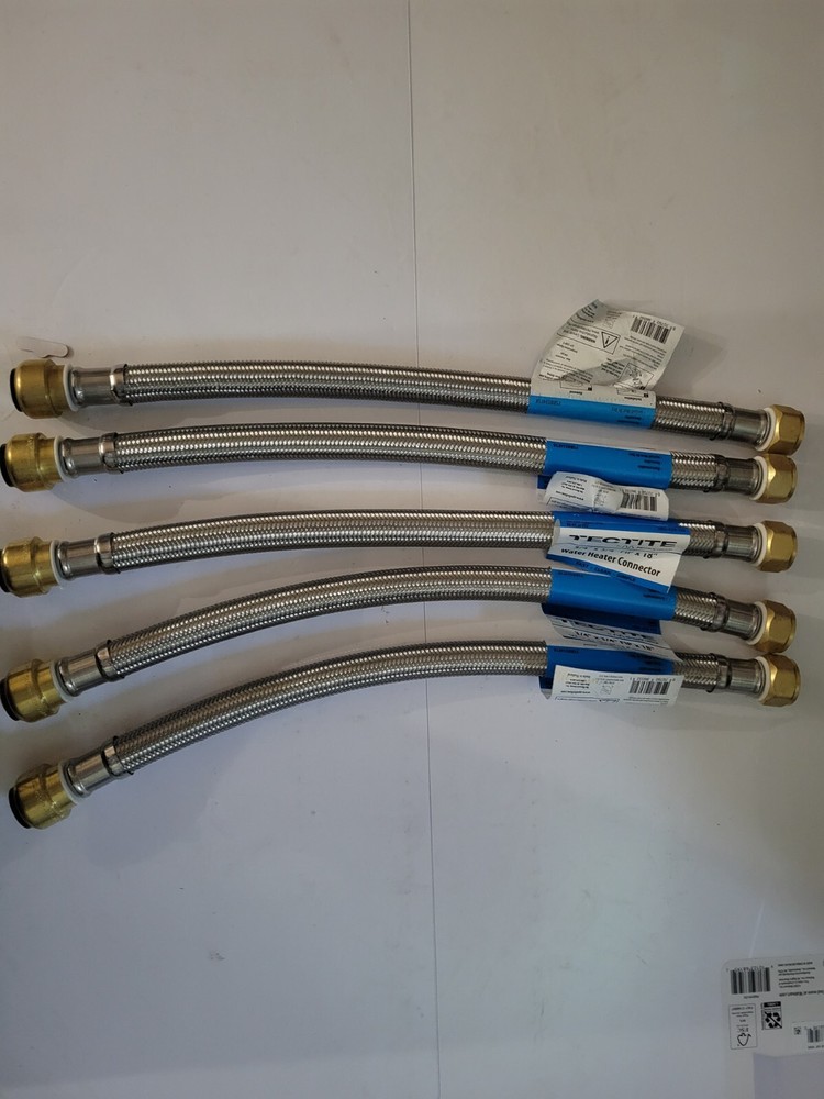 *5* Tectite 3/4" PushToConnect x 3/4" F Pipe Thread x 18" Water Heater Connector