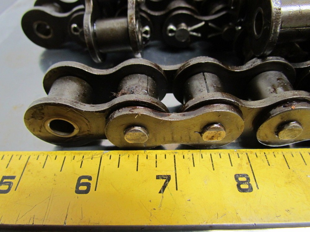 Morse No 80 Cottered Steel Roller Chain 9"Sections 17'6" Total w/Connector Links