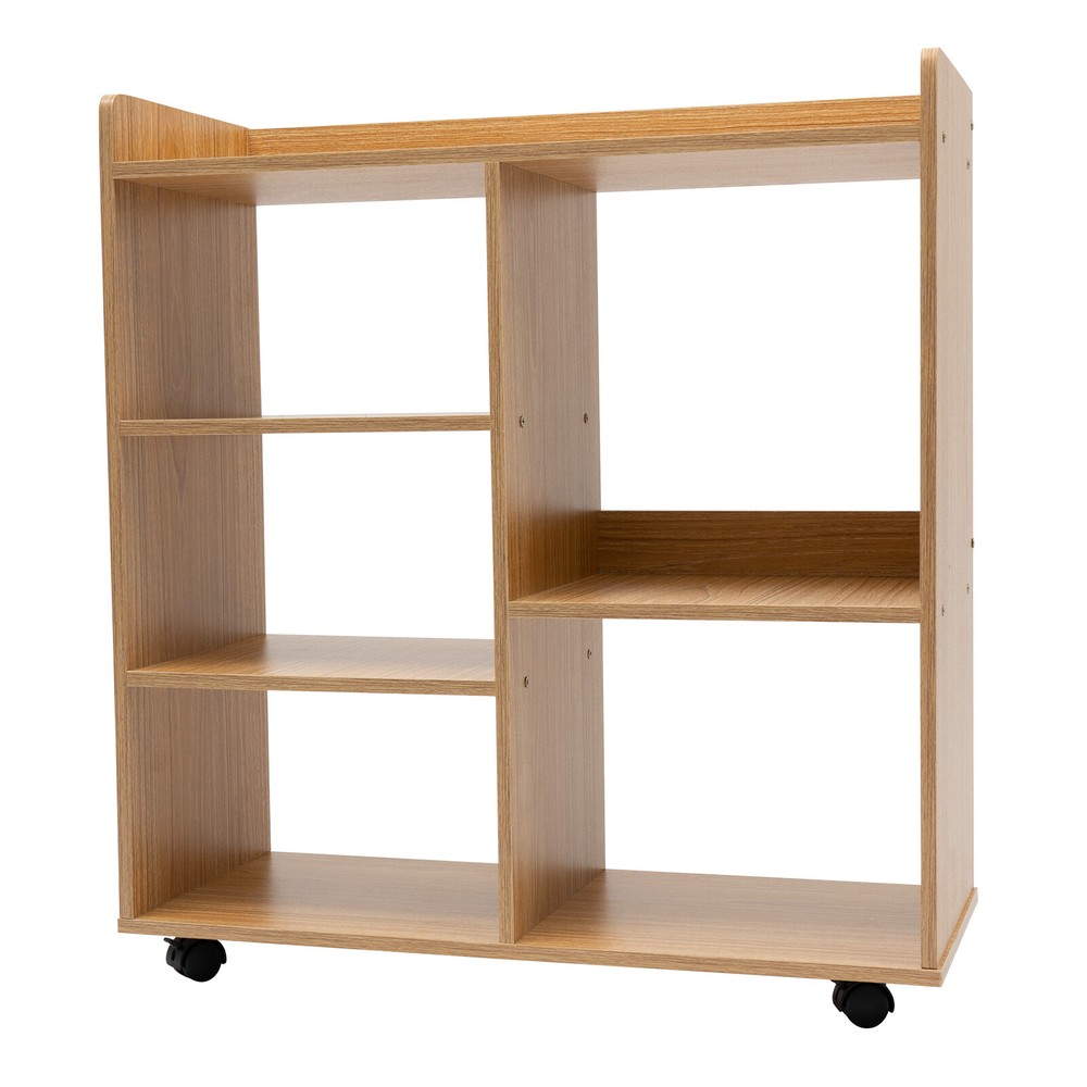 Filing Cabinet, Storage Shelf, Mobile Printer Stand Rubberwood