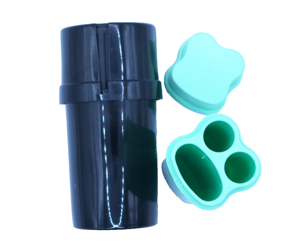 Pre-roll cigarette case and tobacco grinder container (Green)