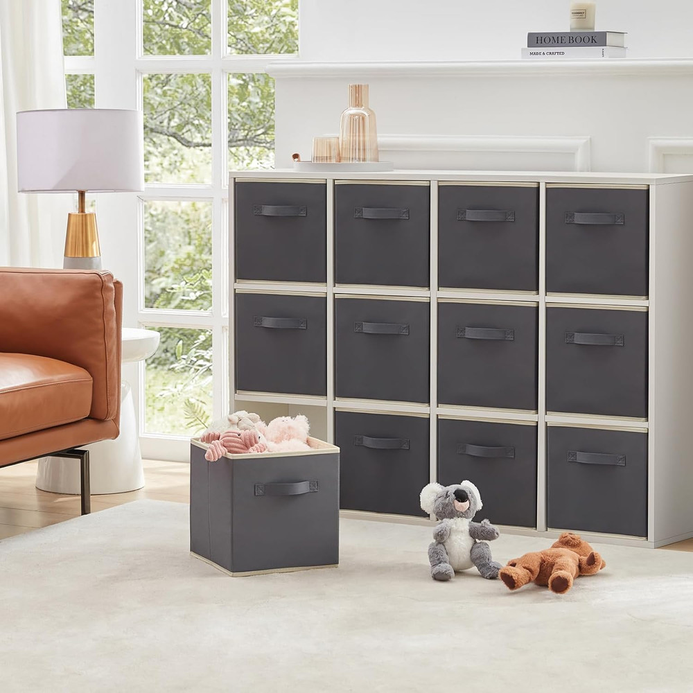 Storage Cubes, Foldable Decorative Fabric Storage Baskets for Organizing Home Or