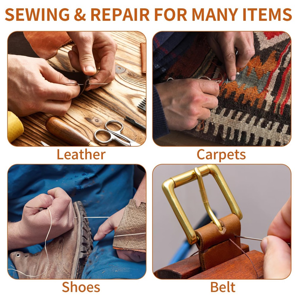 Upholstery Thread, Nylon Heavy Duty Sewing Kit, Needle and Thread