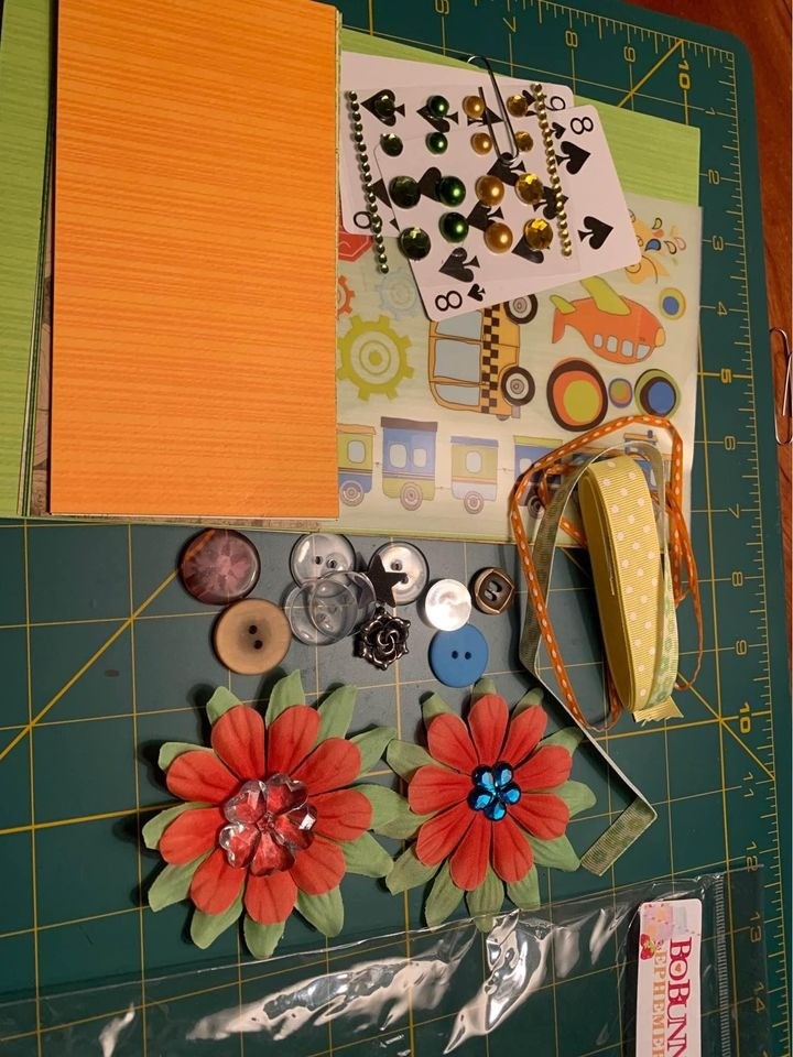 Bo Bunny Lemonade Stand Embellishment Set Scrapbooking Ephemera Bundle Paper
