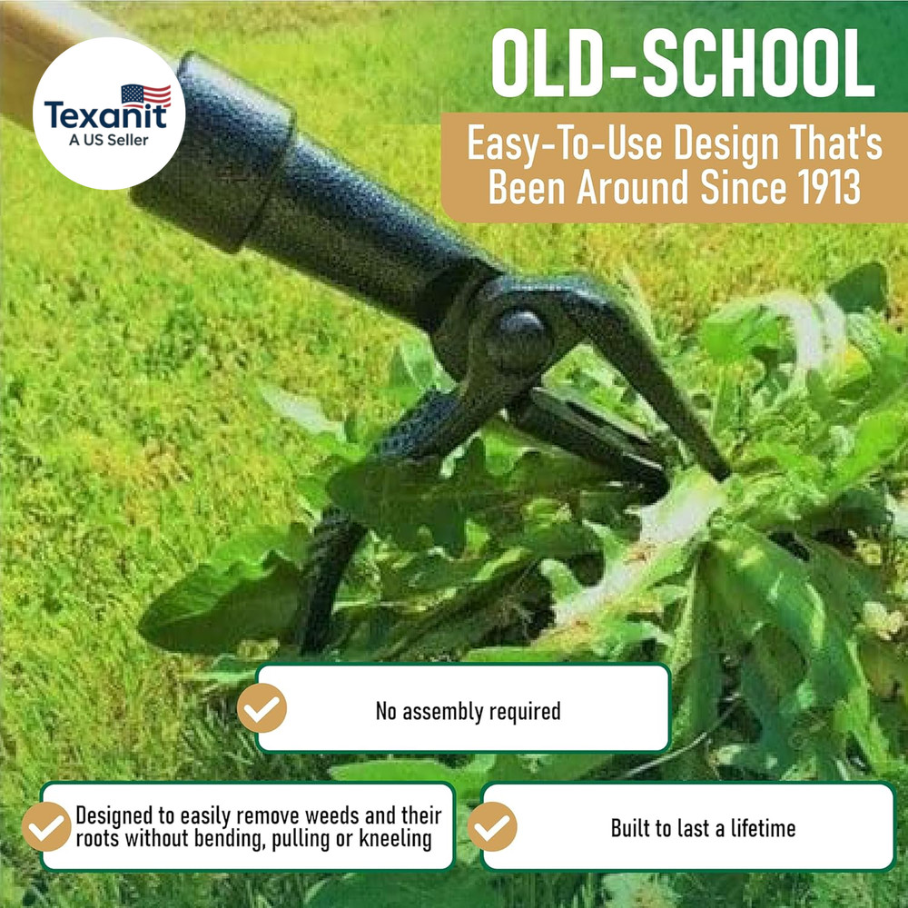- the Original Stand up Weed Puller Tool with Long Handle - Made with Real Bambo