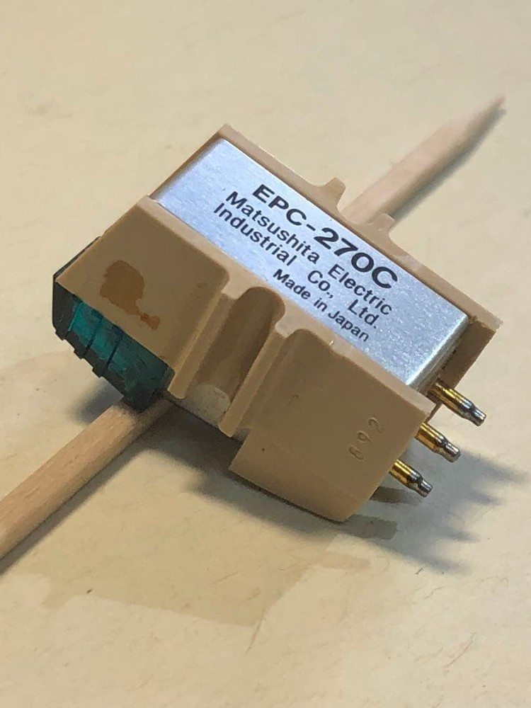 Technics EPC270C Cartridge Headshell without stylus working Tested Japan