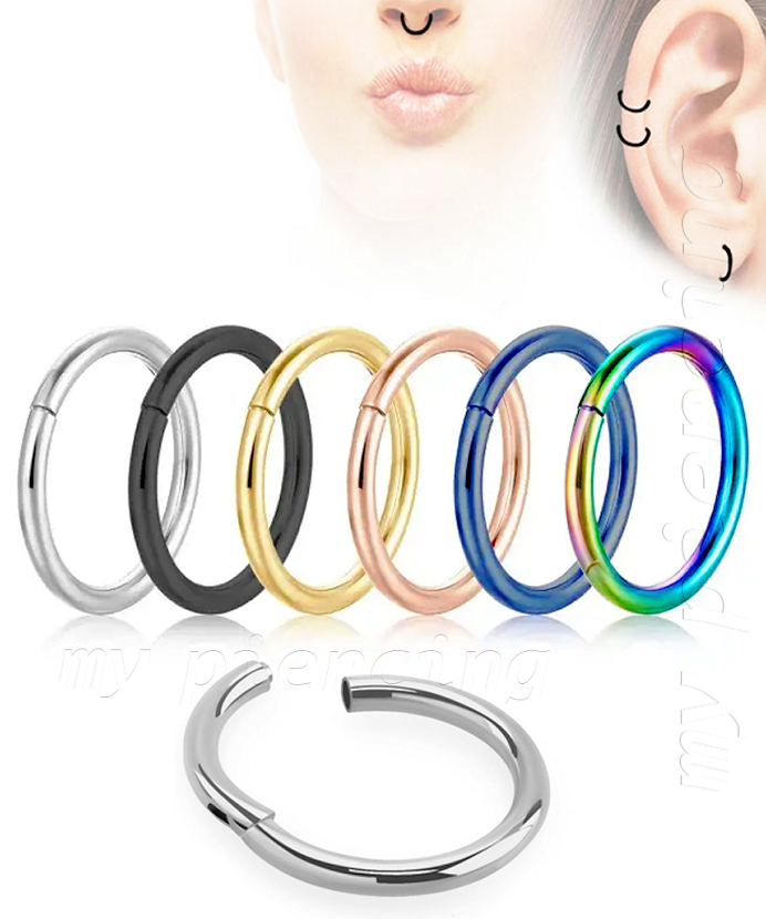 Hinged Seamless Segment Ring Hoop Earring Cartilage Tragus Labret Septum