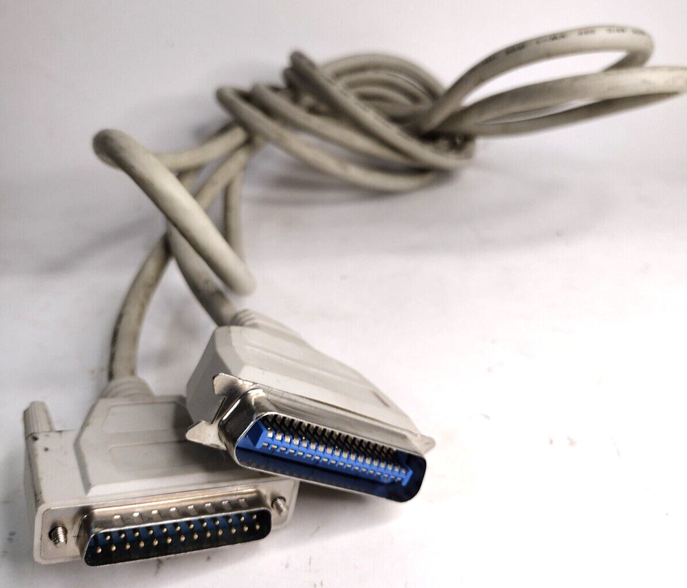 VARIOUS BRAND PARALLEL PRINTER CABLES LOT OF 3