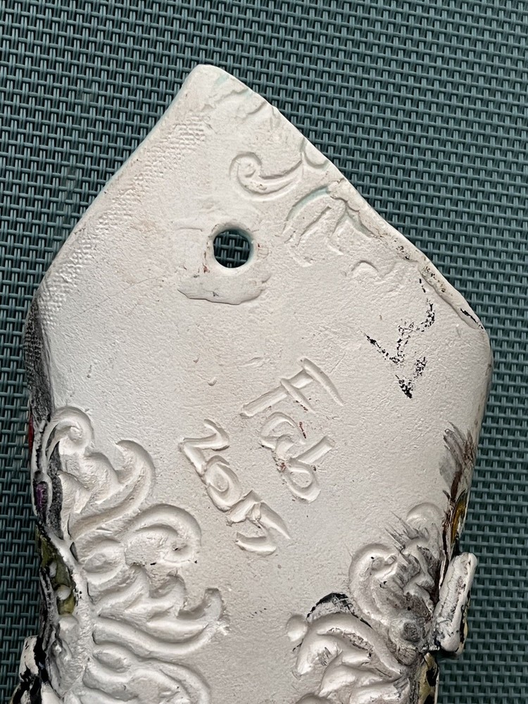 Handcrafted Studio Art Pottery Wall Pocket Vase Signed