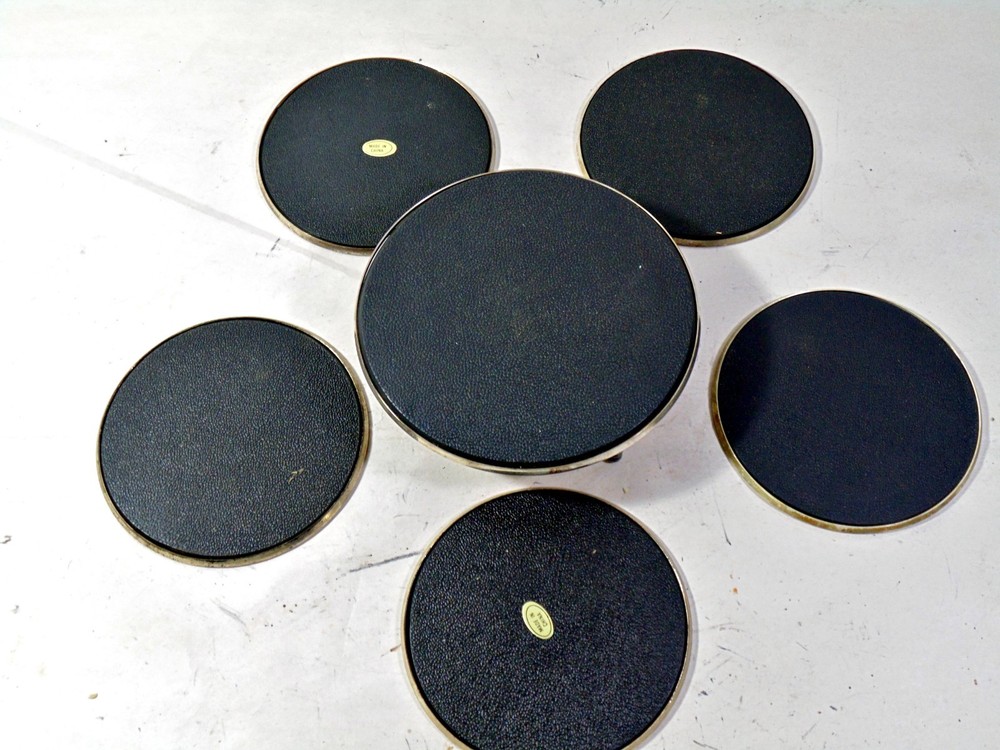 Vintage Silver plated Etched Coasters Set Of 5