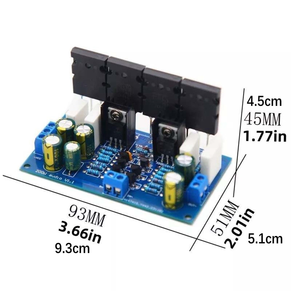 1 PC DC 35-60V 200W Audio Mono Power Amplifier Board HiFi Audio Amp Module Part