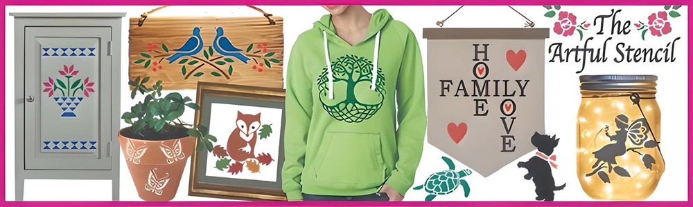 DIAMOND LEAF BORDER STENCIL - The Artful Stencil