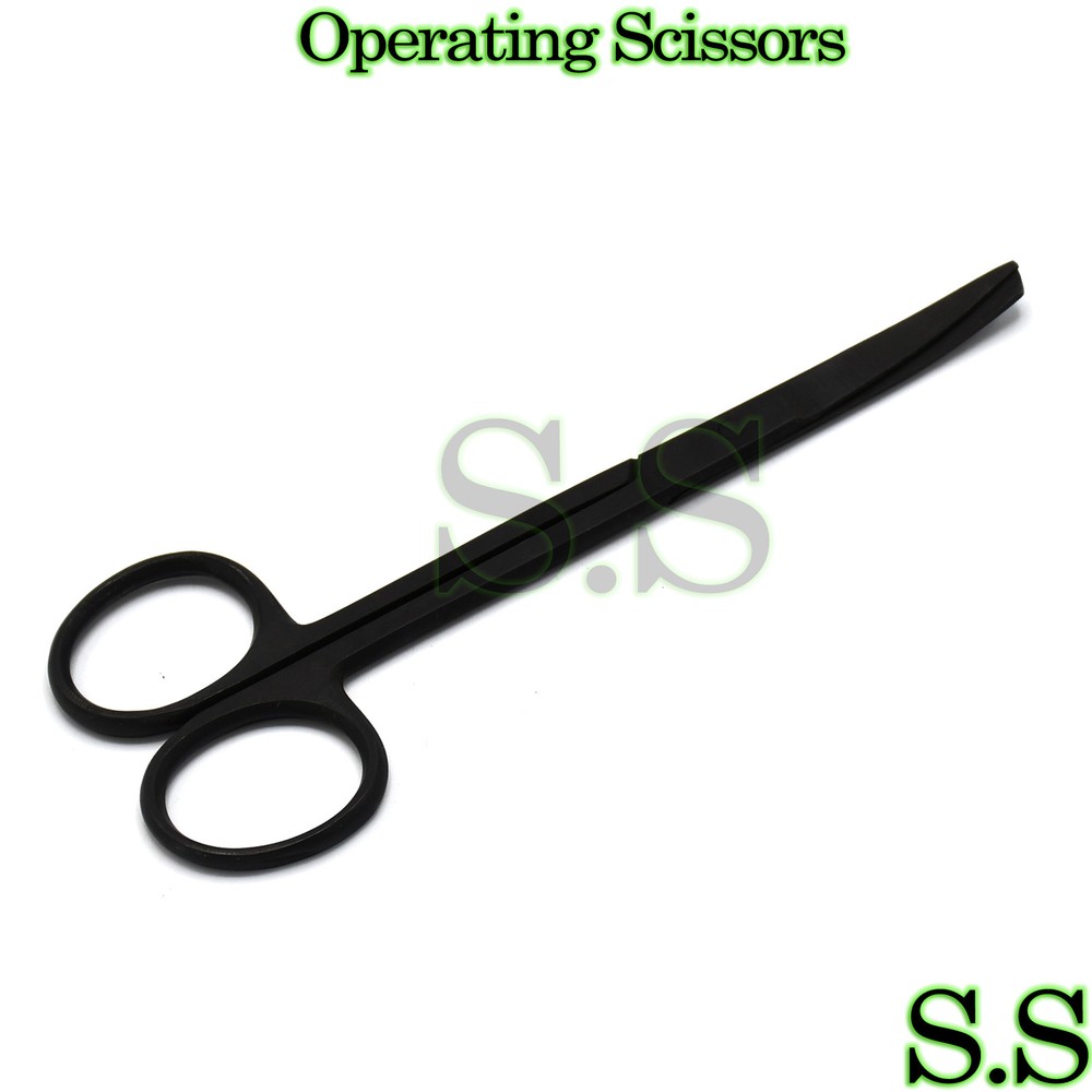 Operating Scissors Curved 5" sharp-blunt Black Coated Surgical Instruments