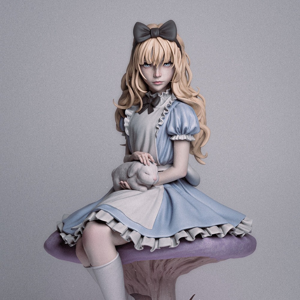 Alice 3d Printed Model | Unassembled | Unpainted | 1/12-1/3