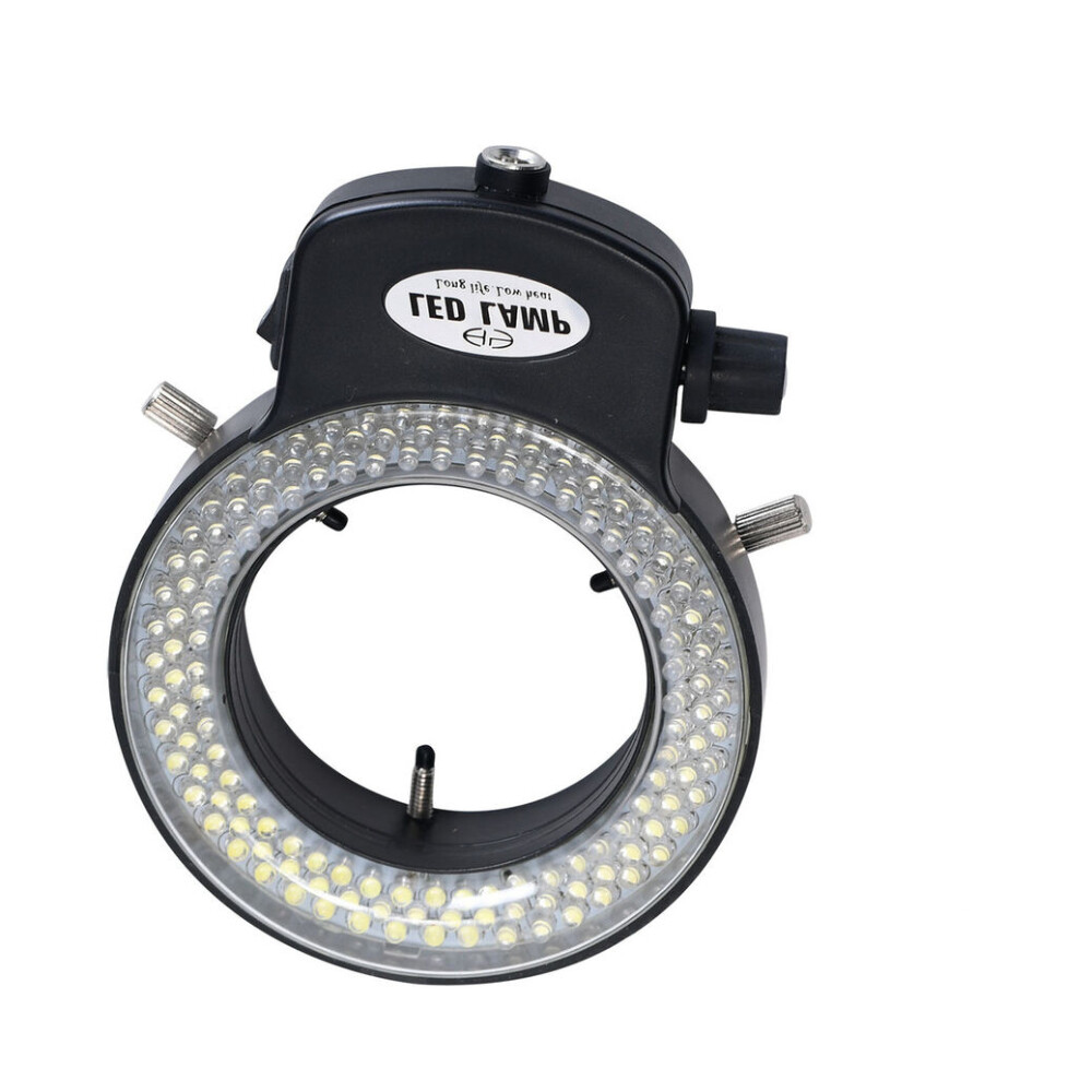 Adjustable 144 LED Bulb Ring illuminator Light Lamp for Stereo Microscope Camera