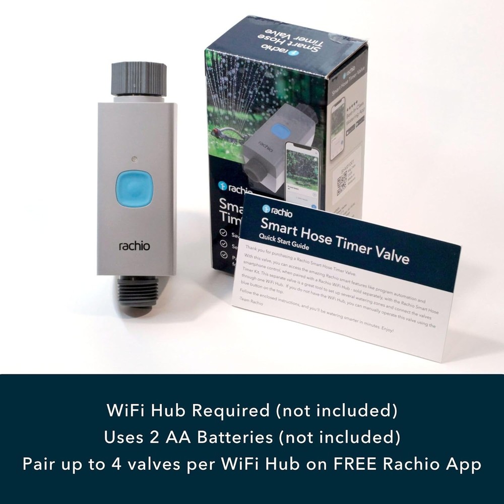 Rachio Smart Hose Timer Valve - Rachio WiFi Hub is REQUIRED -