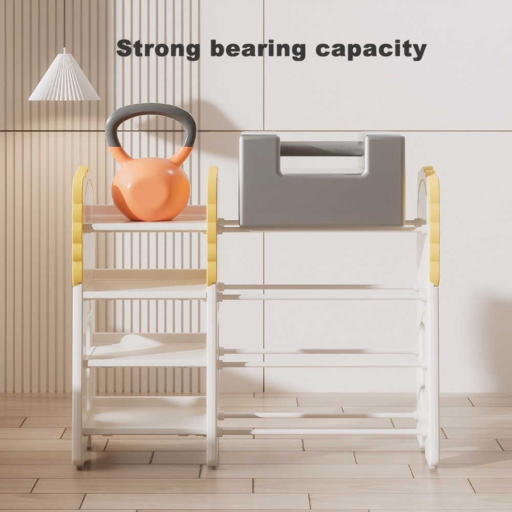 Toy Storage Rack, Four-Tier with 8 Removable Storage Boxes