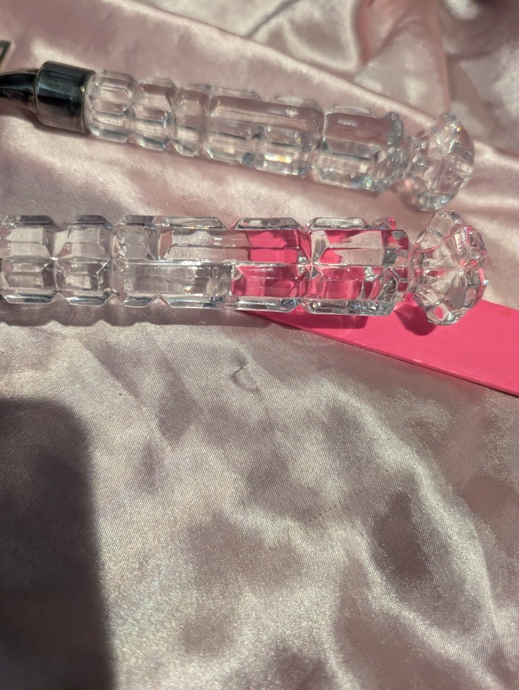 Crystal Handle Knife Cake Set 2 Piece Pre Owned