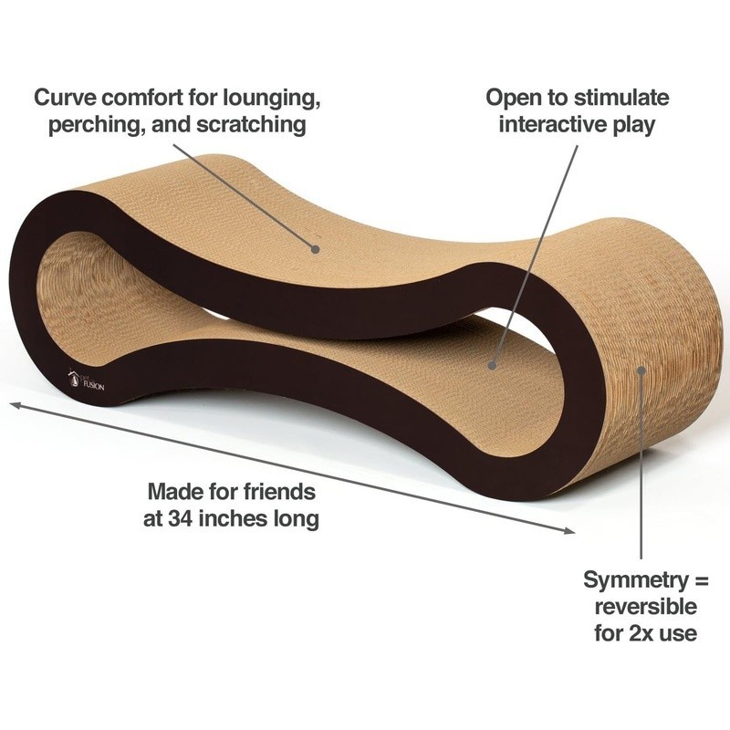 Reversible Cat Scratcher Lounge Bed Eco-Friendly Durable Multi-Functional Design