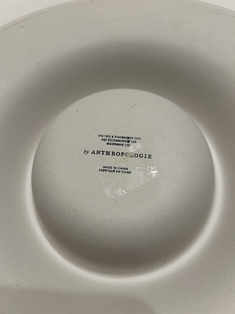 ANTHROPOLOGIE MELAMINE CHIP 'N DIP PLATTER 13” EUC