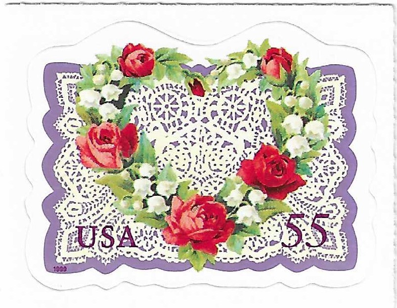 STAMP US SCOTT 3275 Victorian Hearts 55 CENT