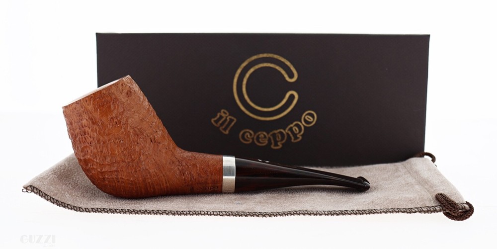 Pipe Il Ceppo GRUPPO 1 clear sandblasted shape stand up devil anse silver ring