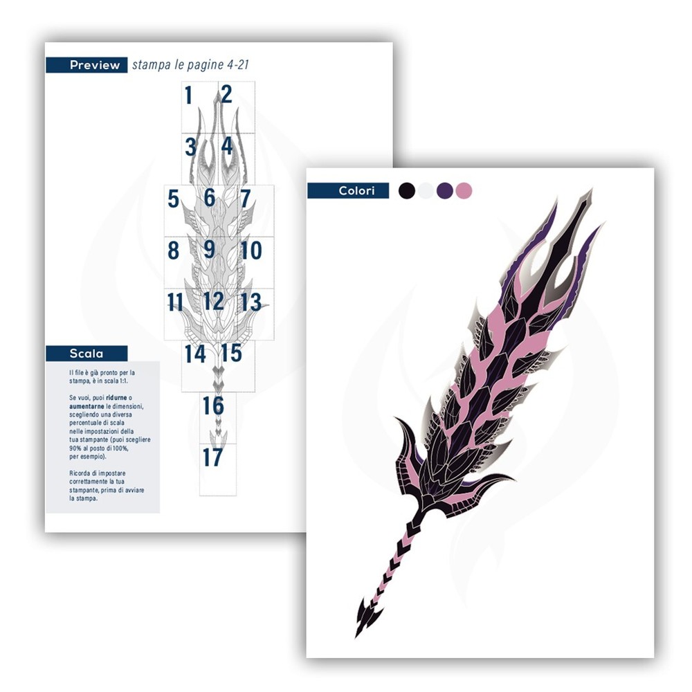 COSPLAY BLUEPRINTS - MONSTER HUNTER ALATREON GREAT SWORD