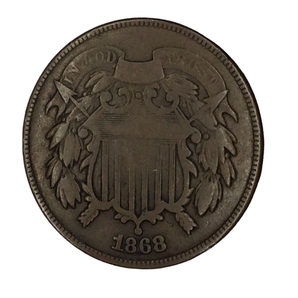 1868 2C Two Cent Piece VG #