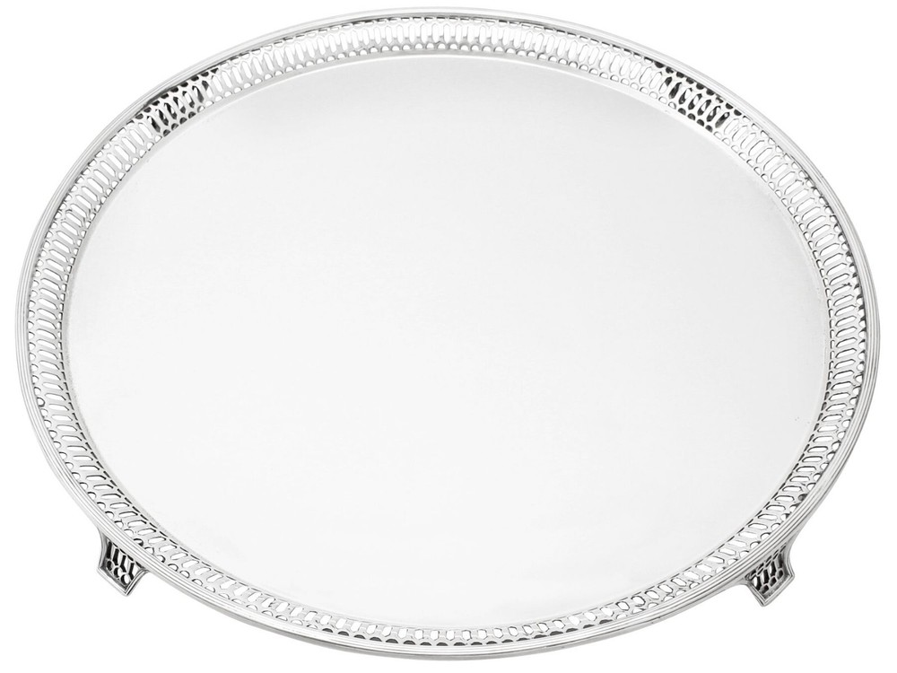 Sterling Silver Salver - Antique George V
