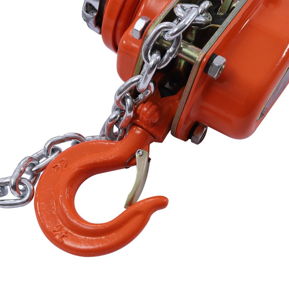 1.5 Ton Chain Hoist 20 FT Puller Block Fall Chain Lift Hand Tool 2 Hook 3300 LBS