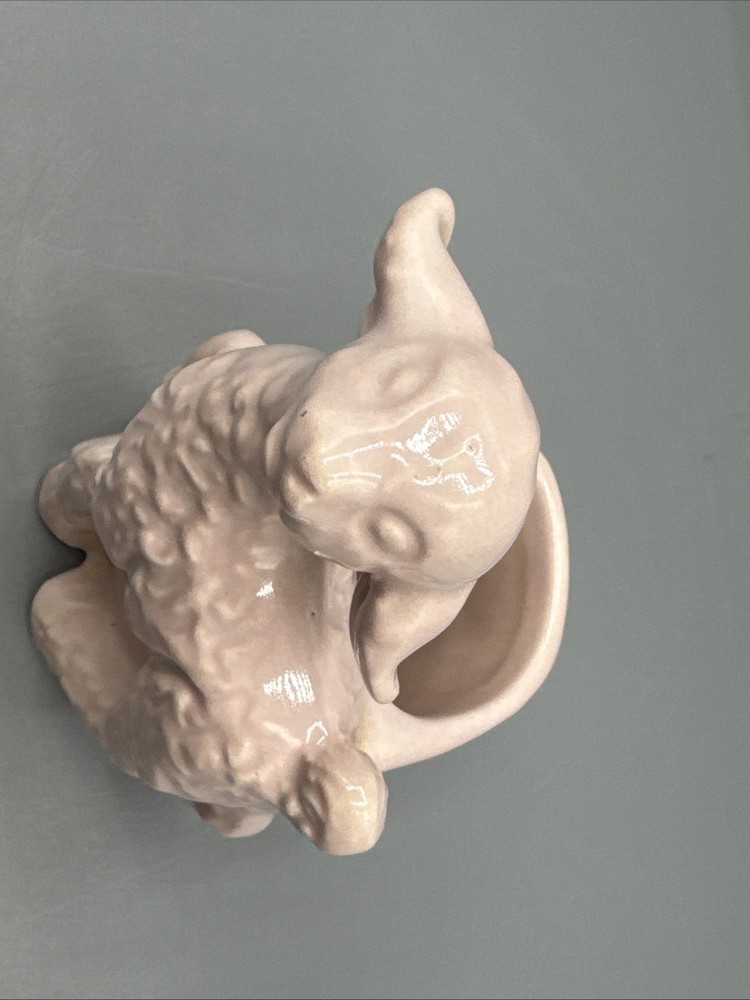 Vintage Pink Haeger Pottery Lamb Planter
