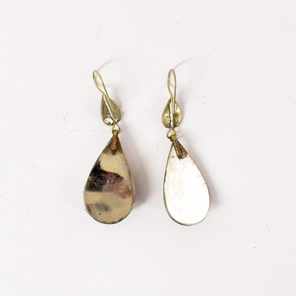 Lapis and Silver Colored Earrings Afghanistan