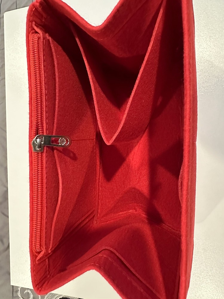 Felt Purse Handbag Organizer Insert - Red