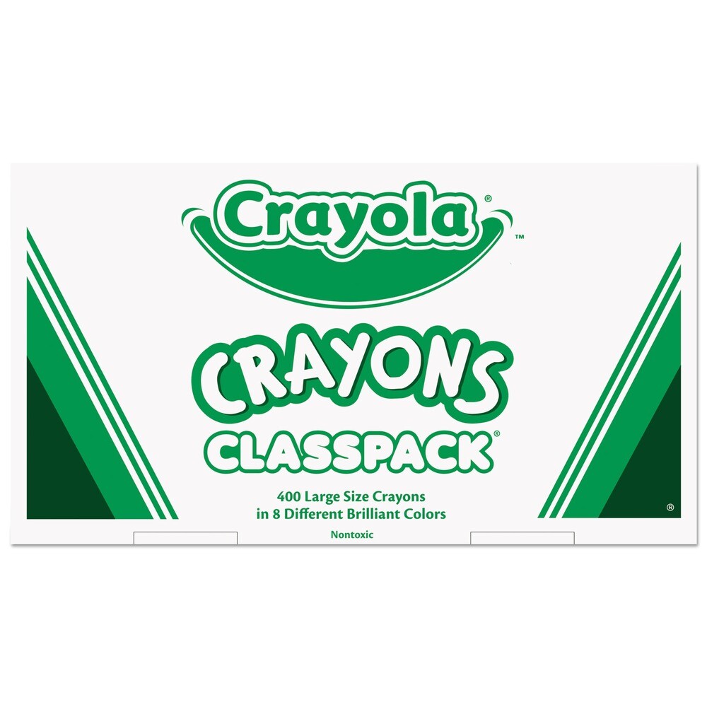 Crayola 528038 Classpack Large Size Crayons - Assorted (400/Box) New