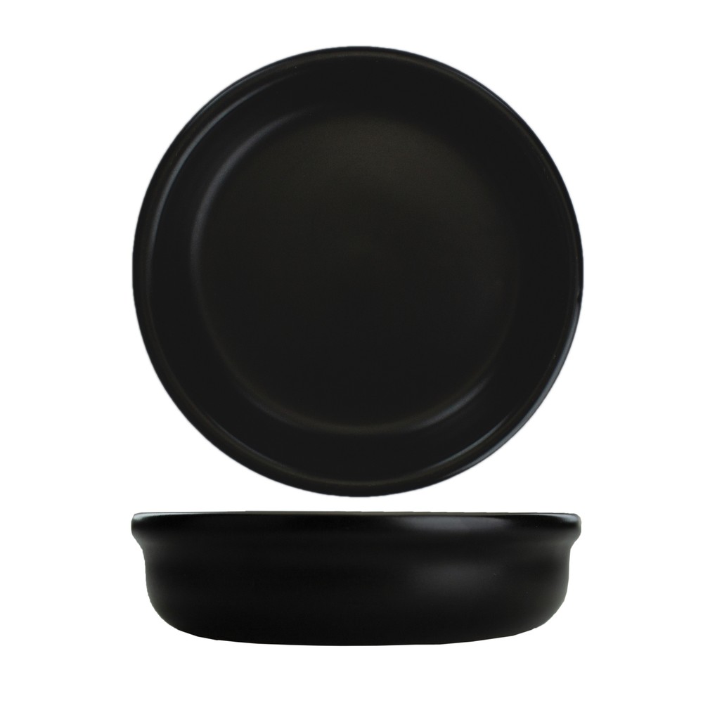 International Tableware OB55B 8 oz Coal BLK Cr?me Brulee