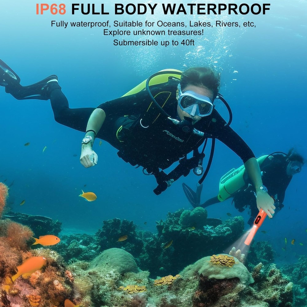 Metal Detector Pinpointer, Handheld Pin Pointer Wand Professional IP68 Fully