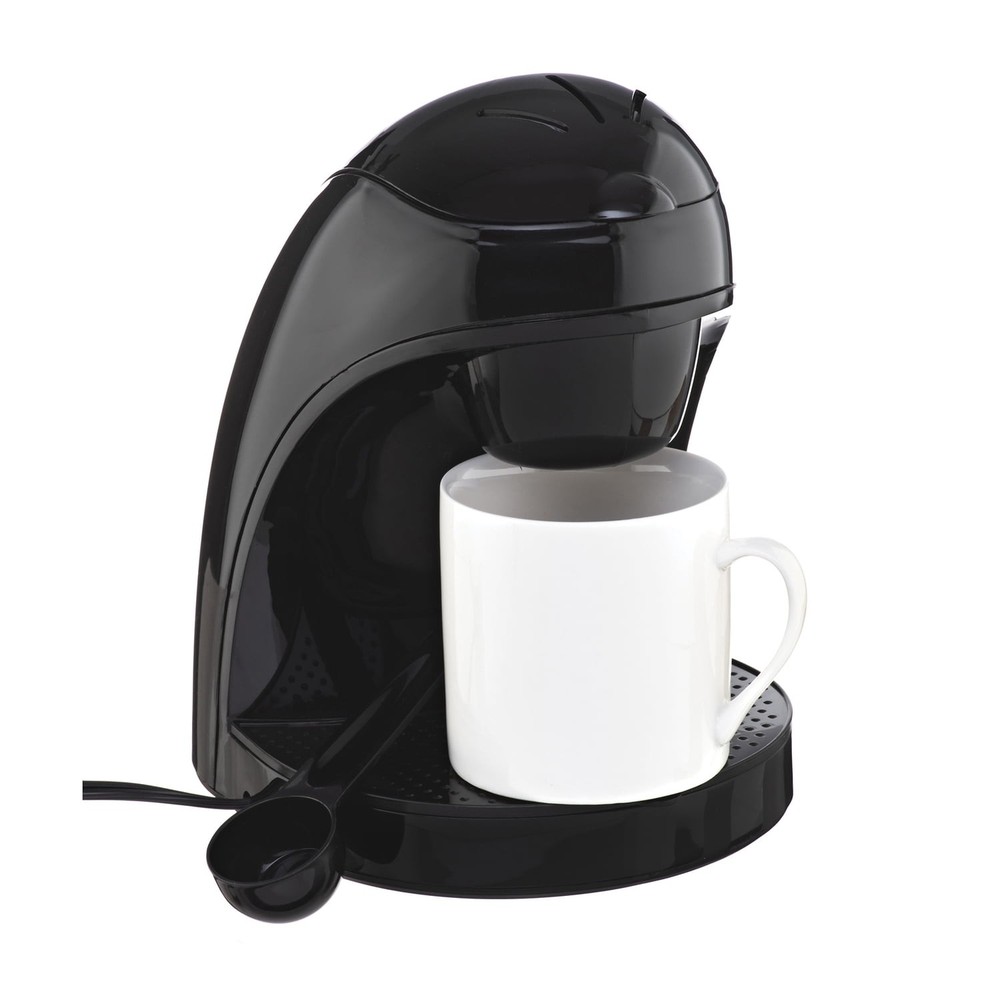 Single-Serve Drip Coffee Maker W/ Ceramic Mug Black TS-112BPT