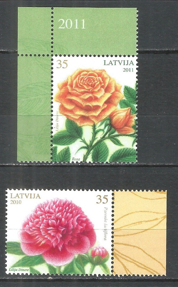 Latvia 2010/2011 mint stamps MNH (**) flowers