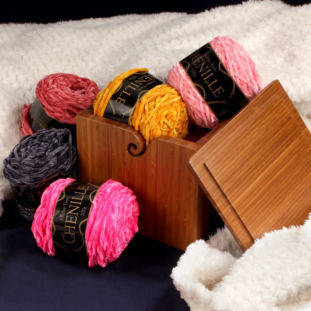 JubileeYarn Chenille Yarn - Polyester Worsted Cakes