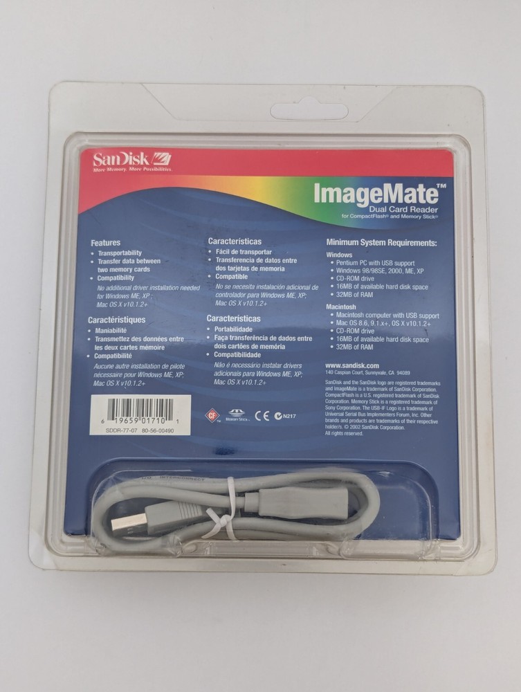 SanDisk Dual Card Reader ImageMate Compact Flash and Memory Stick NEW SEALED