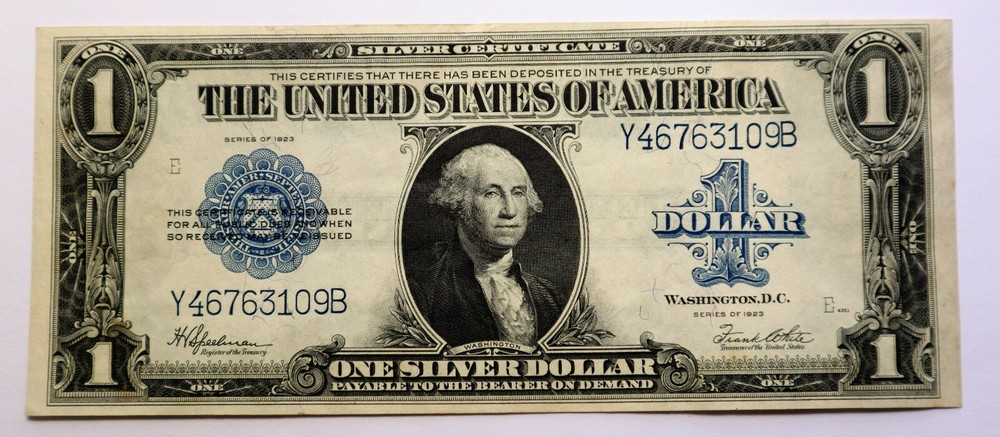 1923 $1 SILVER CERTIFICATE US LARGE NOTE HORSE BLANKET