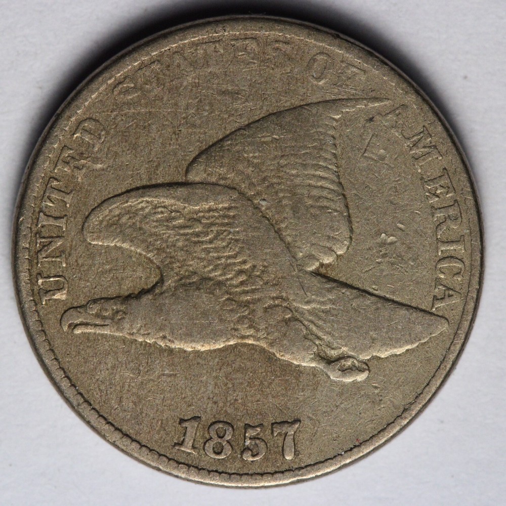 1857 Flying Eagle Cent Penny FINE E112 SINM