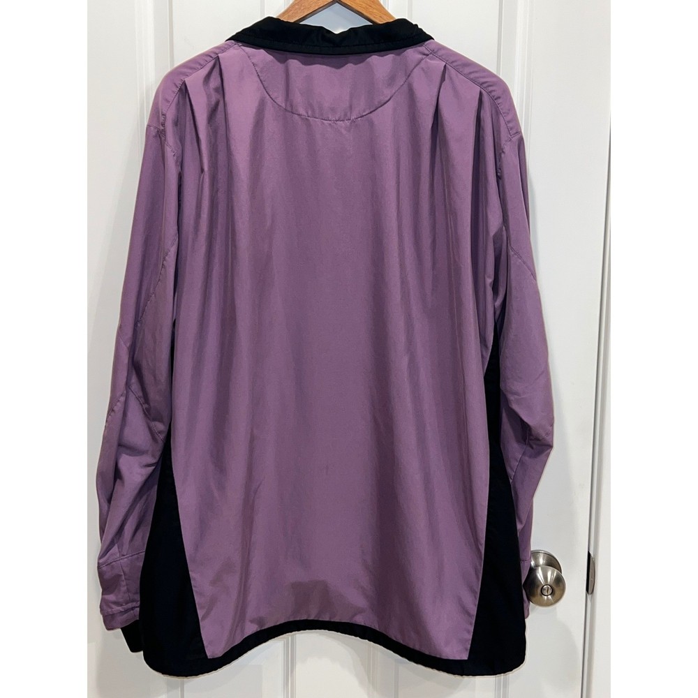 Zero Restriction M2 Windshirt Mens Large Purple Black Golf Pullover G01W005B