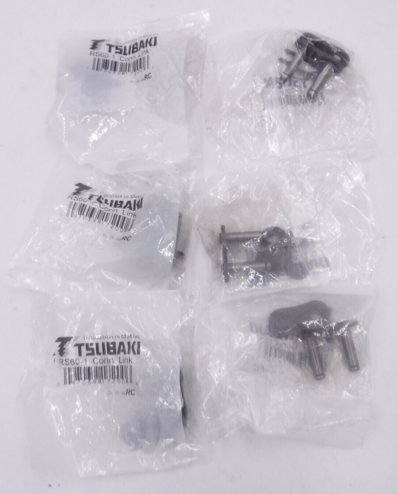 6 Pack Tsubaki RS60-1 Conn Link Roller Chain Connecting Link