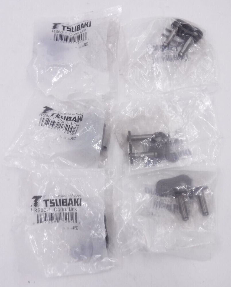 6 Pack Tsubaki RS60-1 Conn Link Roller Chain Connecting Link