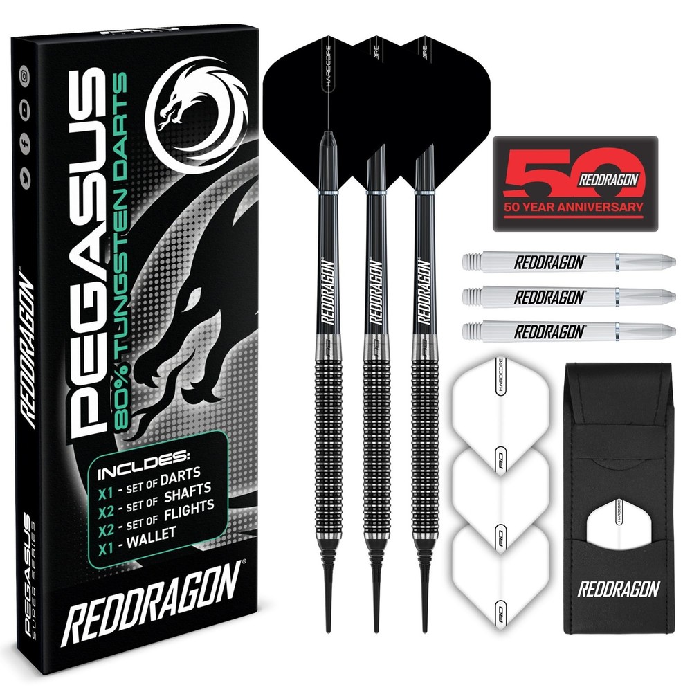 RED DRAGONTungsten Darts Set 20g Black
