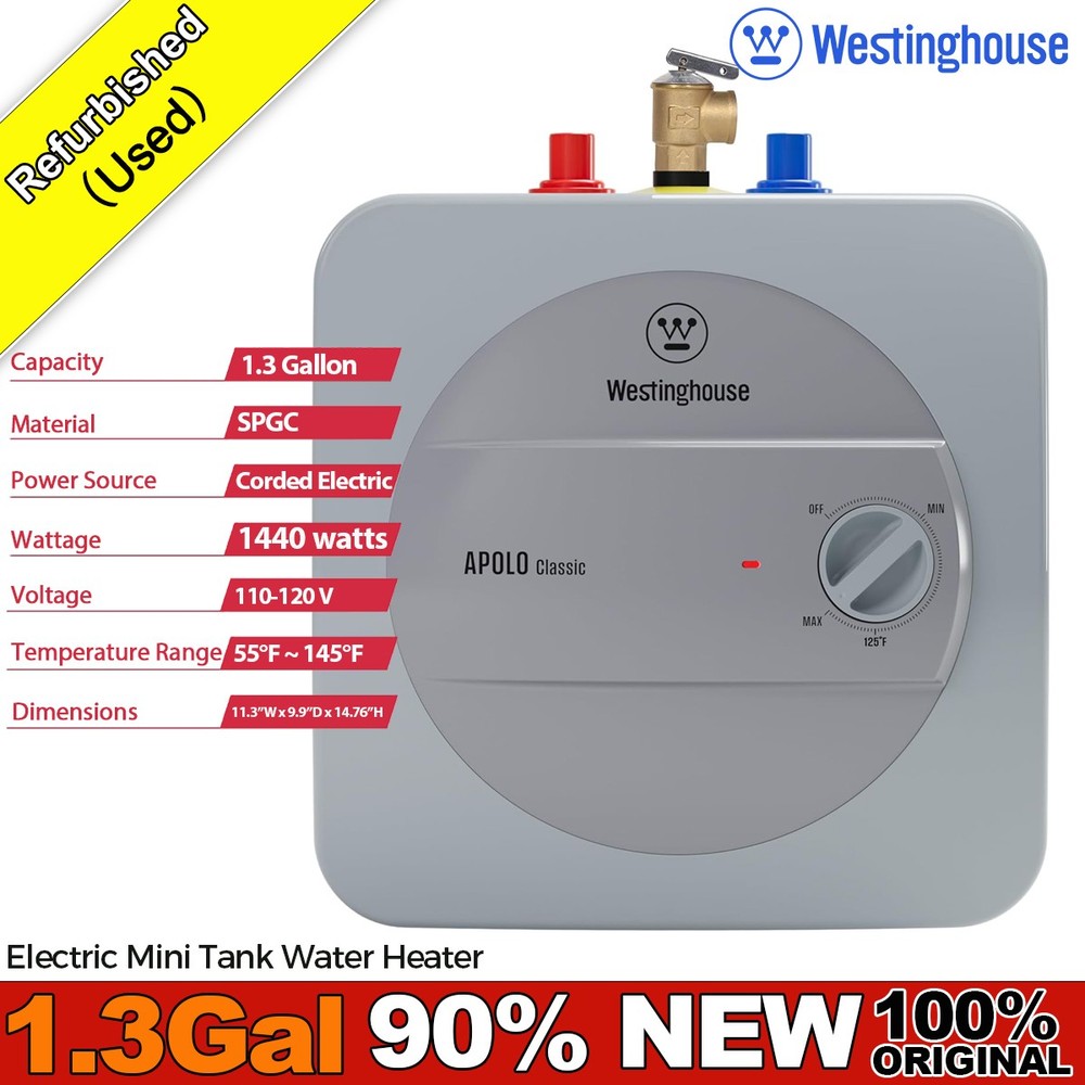 Westinghouse Electric Mini Tank Instant Hot Water Heater 1.3 Gal for Under Sink