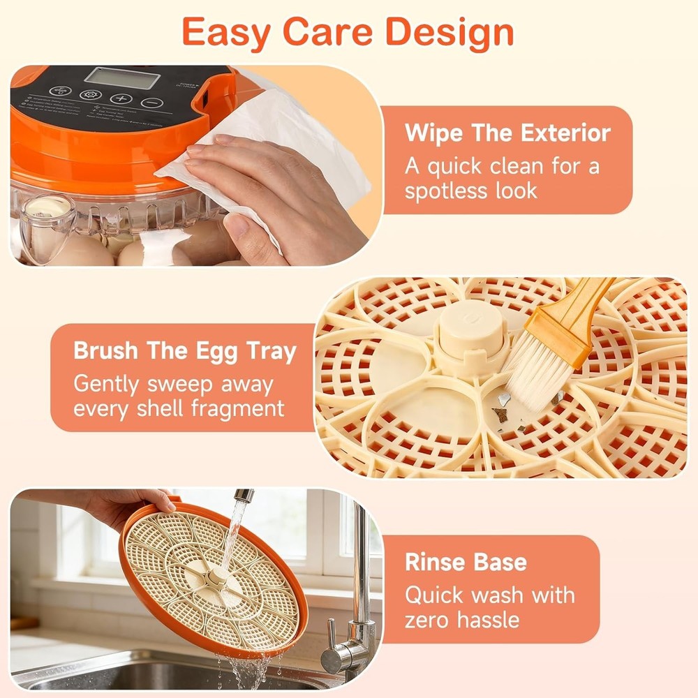 18 Egg Capacity Automatic Incubator with Humidity Control for Optimal Hatching