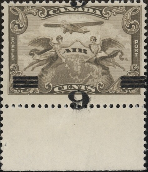 CANADA, 1932. Air Mail C3a, Inverted Surcharge, Mint