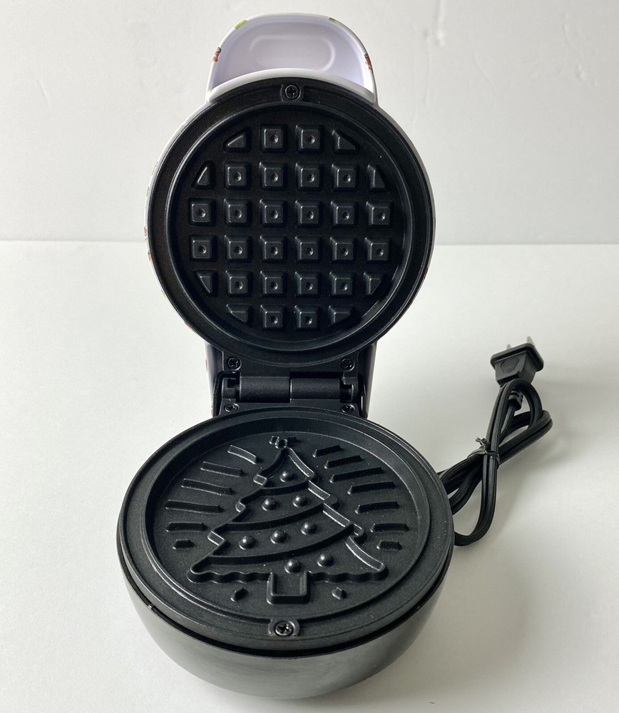 Bella Mini Waffle Maker Christmas Tree Design, Multicolor, Holiday Edition