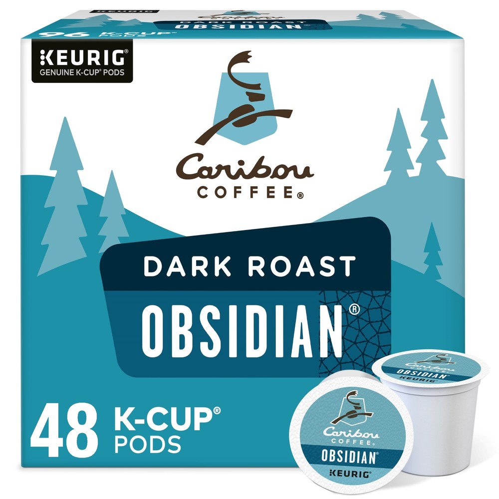 Caribou Coffee Obsidian K-Cups, Medium Roast, 48 Count